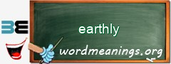 WordMeaning blackboard for earthly